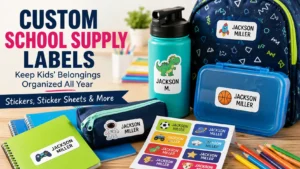 Read more about the article How To Make Custom School Supply Labels For Kids, Camps And Classrooms