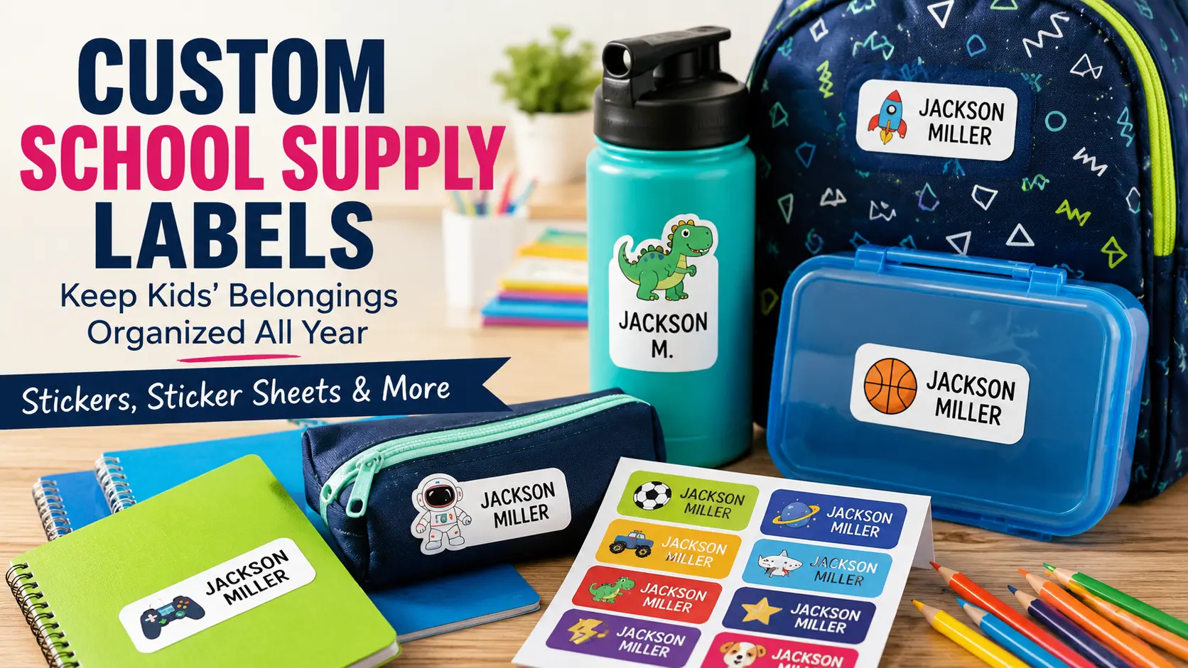 Read more about the article How To Make Custom School Supply Labels For Kids, Camps And Classrooms