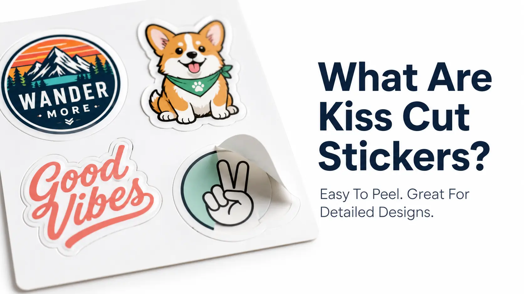 Read more about the article What Are Kiss Cut Stickers? How They Work and When to Use Them